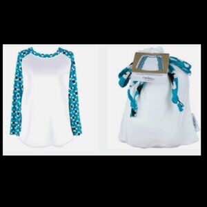 NEW Hello Mello Luxurious Soft Womens "Max Relax" White Loung Top In Bag S/M 4-8